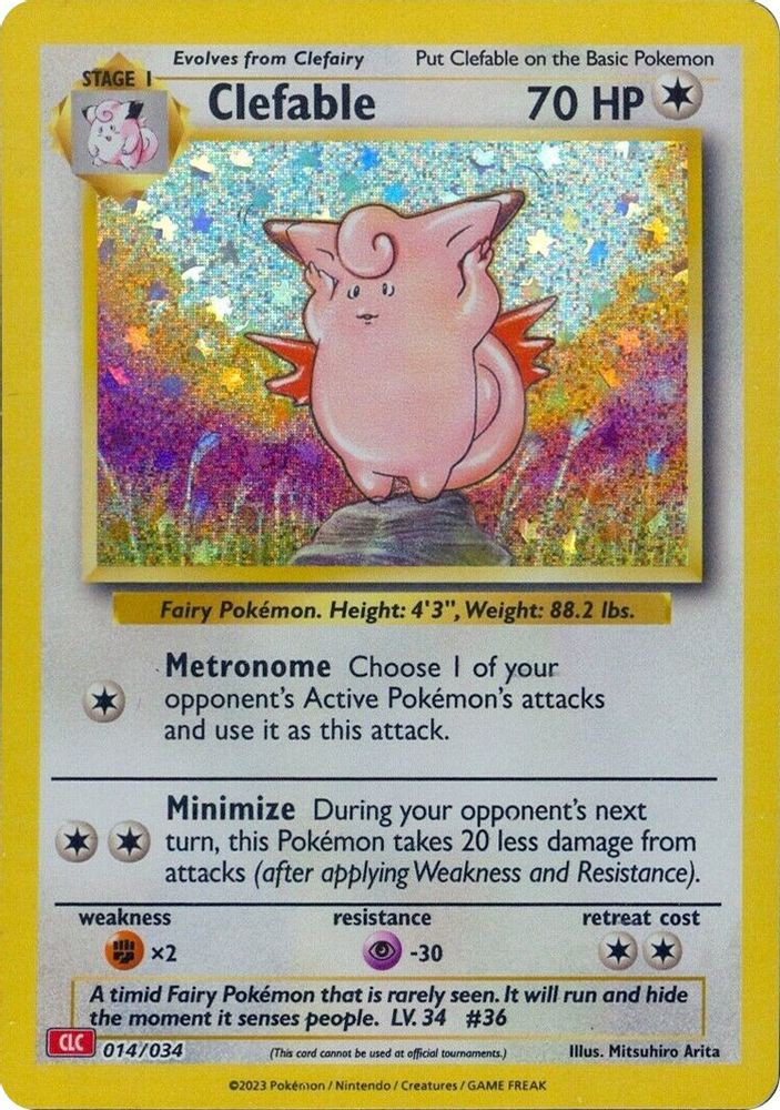 Pokemon Trading Card Game Classic Classic Collection Clefable #14 CLC、ToyWiz、kayou