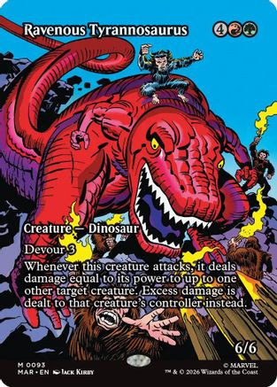 Ravenous Tyrannosaurus (Borderless) (MAR-093) - Marvel Universe Eternal-Legal Foil、Wizards of the Coast、kayou