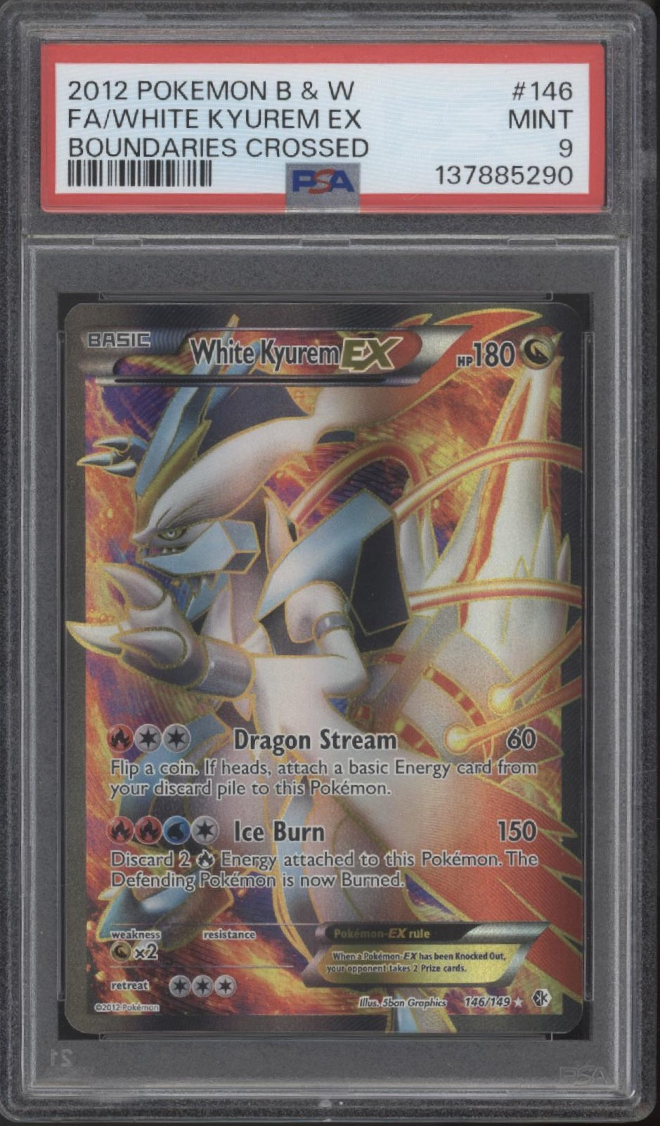 White Kyurem ex Pokemon Boundaries Crossed Full Art #146 PSA 9、Collector Store LLC Gaming、kayou