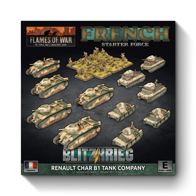 Flames of War: Blitzkrieg - French Starter Force: Renault Char B1 Tank Company、Gale Force Nine、kayou