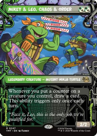 Mikey & Leo, Chaos & Order (Showcase) (TMT-247) - Teenage Mutant Ninja Turtles Foil、Wizards of the Coast、kayou