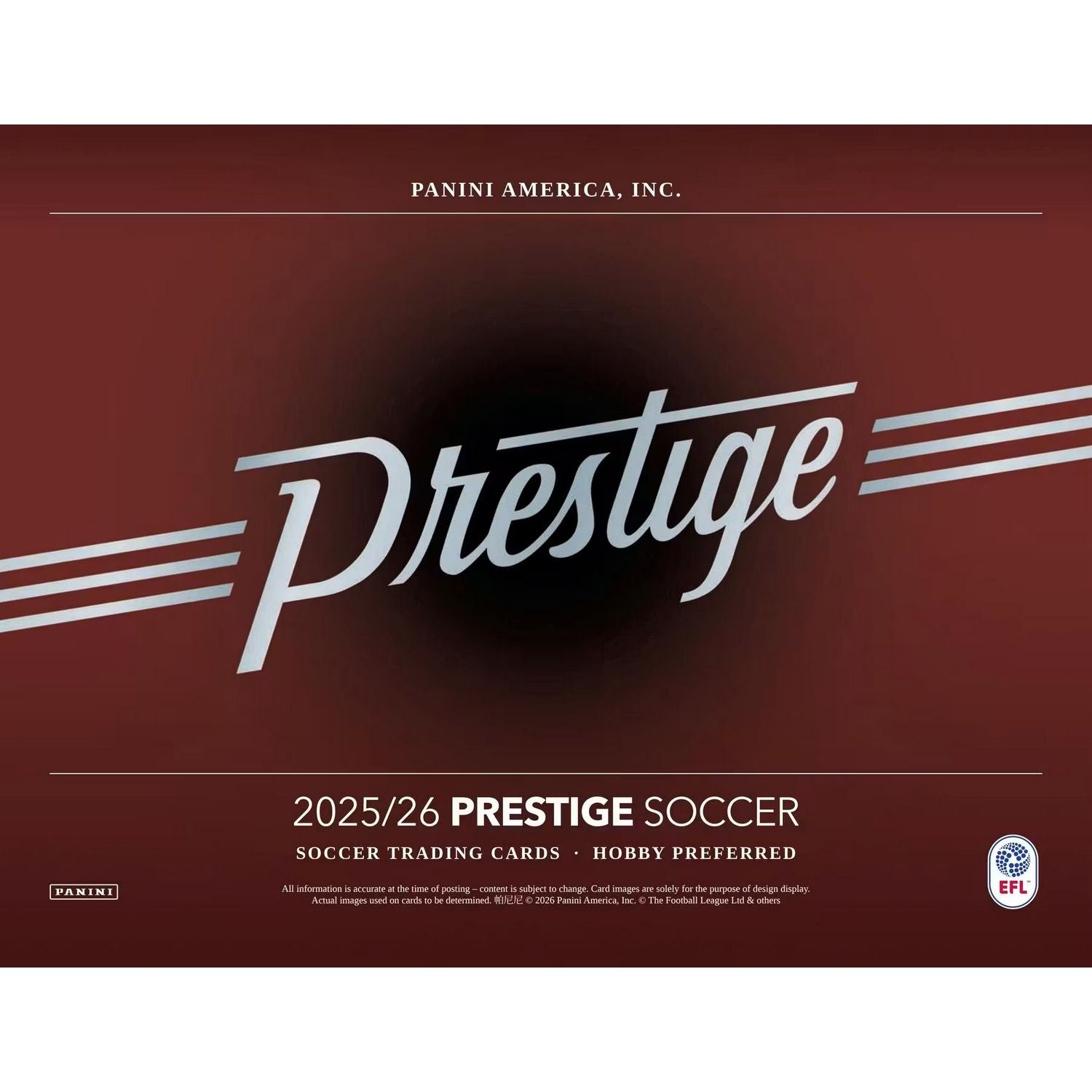 2025-26 Panini Prestige EFL Soccer Hobby Preferred Box、Panini、kayou