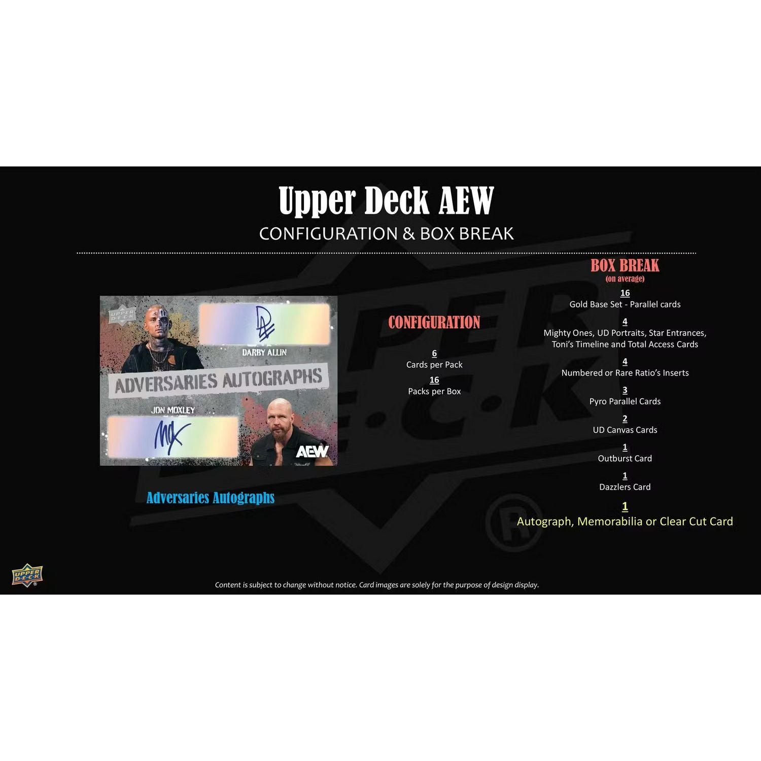 2026 Upper Deck AEW All Elite Wrestling Hobby Box *Contact Us To Order*、Upper Deck、kayou
