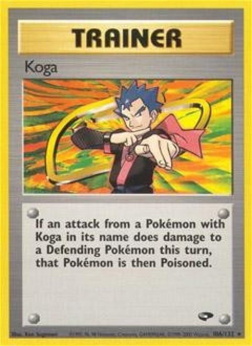 Pokemon Gym Challenge Rare Koga #106 Moderately Played、ToyWiz、kayou