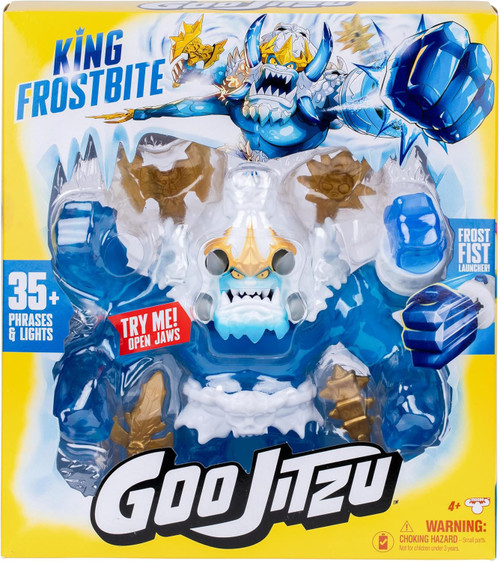 Heroes of Goo Jit Zu King Frostbite Action Figure with Sound Light-Up Horn Pop Attack!、ToyWiz、kayou