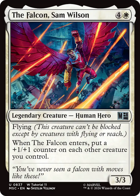 The Falcon, Sam Wilson (Tutorial) | Marvel Super Heroes Commander、Magic: The Gathering、kayou