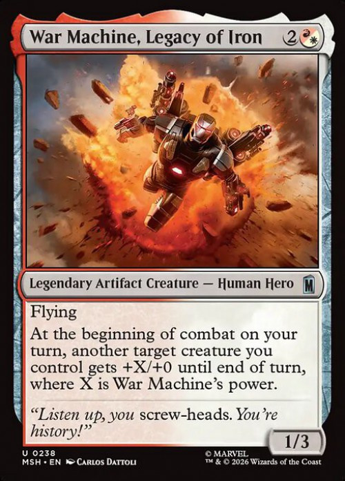MtG Marvel Super Heroes Uncommon War Machine, Legacy of Iron #238、ToyWiz、kayou