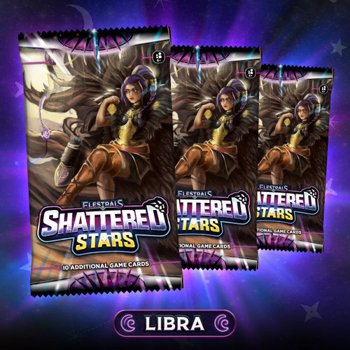 Elestrals Trading Card Game Shattered Stars Libra Booster 3-Pack Bundle、ToyWiz、kayou