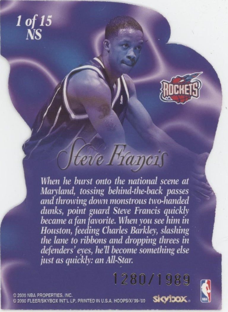 Steve Francis 1999-00 Skybox NBA Hoops New Style Die-Cut 1280/1989 #1、Collector Store LLC、kayou