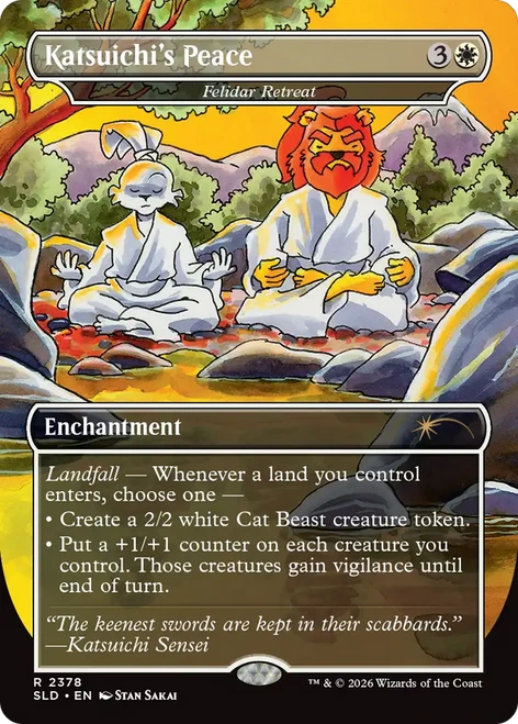 Felidar Retreat Katsuichi's Peace (Foil) (Secret Lair - Featuring: Stan Sakai) | Secret Lair Drops、Magic: The Gathering、kayou