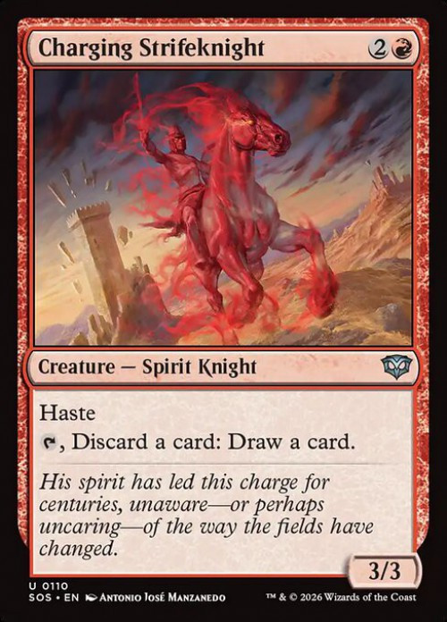 MtG Secrets of Strixhaven Uncommon FOIL Charging Strifeknight #110、ToyWiz、kayou
