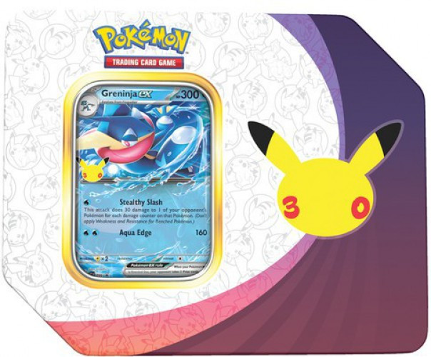 Pokemon 30th Anniversary Celebration Greninja ex Tin 4 Booster Packs & Promo Card (Pre-Order ships December)、ToyWiz、kayou