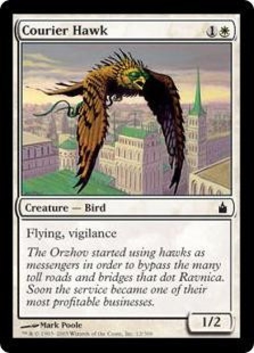 MtG Trading Card Game Ravnica: City of Guilds Common Courier Hawk #12 Lightly Played、ToyWiz、kayou