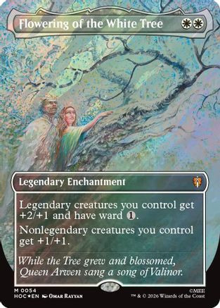 Flowering of the White Tree (Borderless) (Surge Foil) (HOC-054) - The Hobbit: Eternal-Legal Foil、Wizards of the Coast、kayou