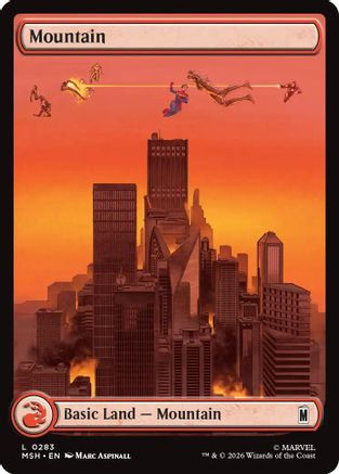 Mountain (0283) (MSH-283) - Marvel Super Heroes Foil、Wizards of the Coast、kayou
