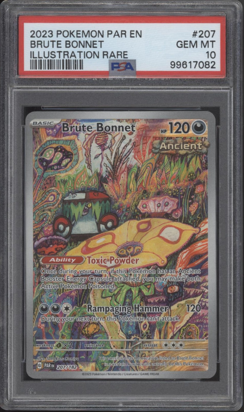 Brute Bonnet Pokemon Paradox Rift Illustration Rare #207 PSA 10、Collector Store LLC Gaming、kayou
