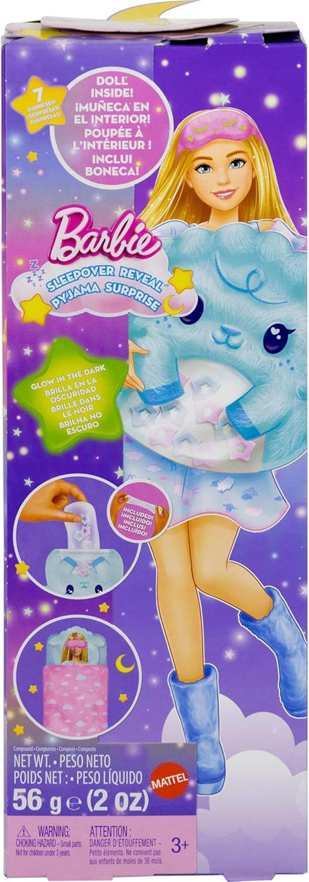Barbie Sleepover Reveal BLUE Surprise Doll、ToyWiz、kayou