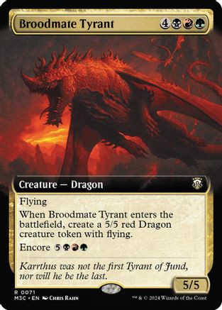Broodmate Tyrant (Extended Art) (Ripple Foil) (M3C-071) - Modern Horizons 3 Commander Foil、Wizards of the Coast、kayou