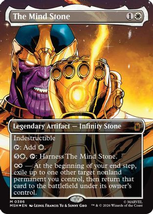 The Mind Stone (Borderless) (MSH-386) - Marvel Super Heroes Foil、Wizards of the Coast、kayou