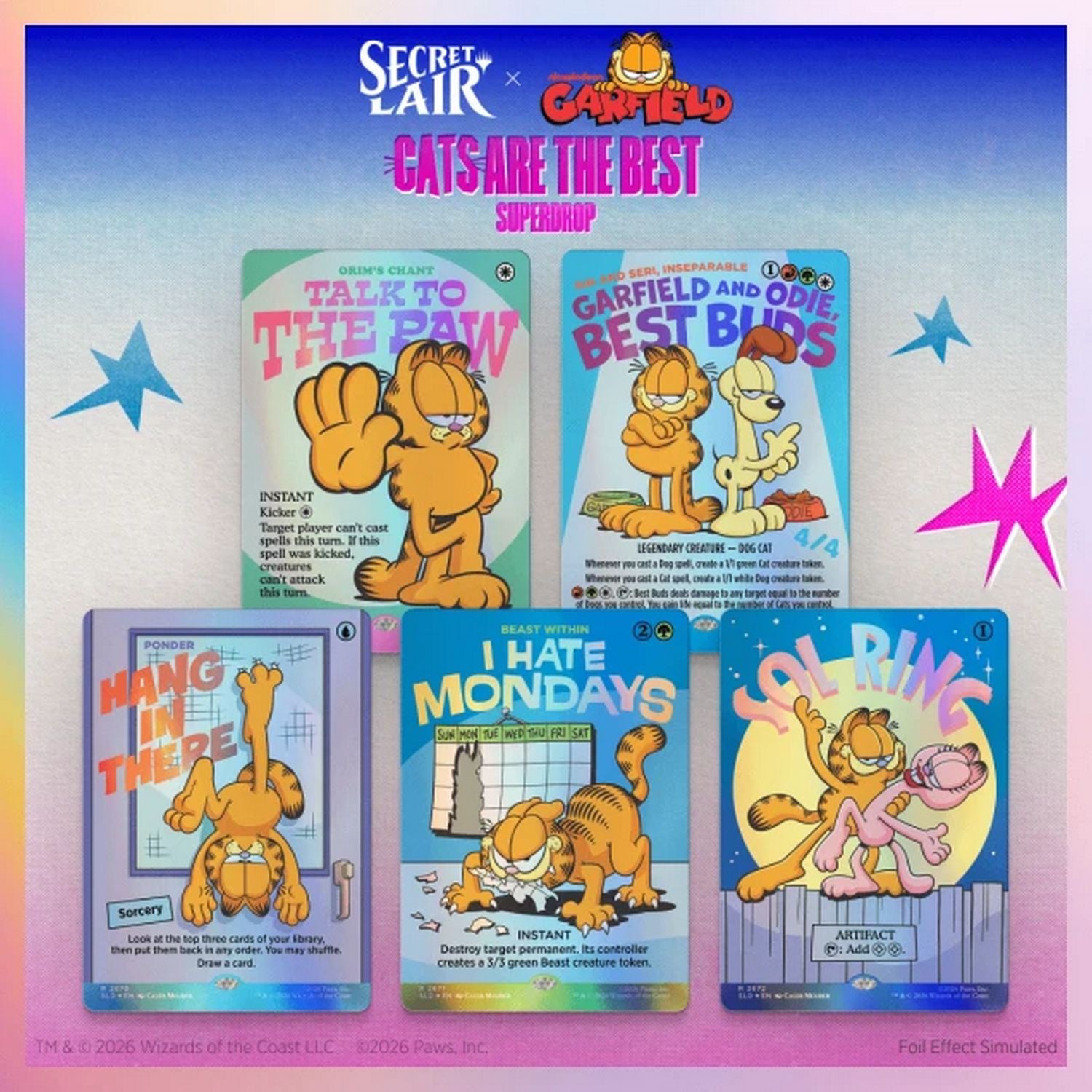 Magic the Gathering: Secret Lair x Garfield: Motivationally Challenged Foil Edition、Magic the Gathering、kayou